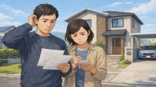 【いわき市】外構見積もりのトラブル5選|工期が伸びる原因を先に潰す いわき市で夫婦が外構見積もりで悩んでいるイメージ