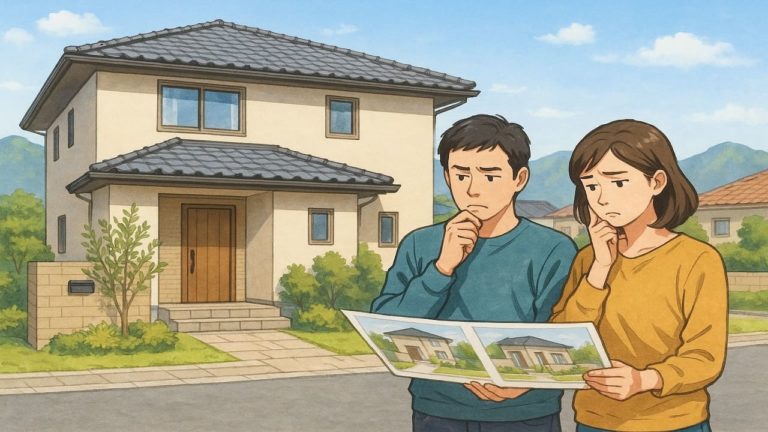 岩国市で夫婦が外構業者の選び方と探し方を考えているイメージ