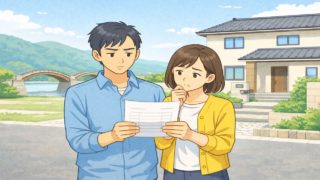 岩国市で夫婦が外構見積もりで悩んでいるイメージ