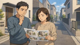 和泉市で夫婦が外構業者の選び方と探し方を考えているイメージ