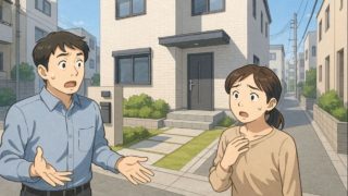 【和泉市】外構で損するトラブル5選|現場監督が語る裏話集 和泉市で夫婦が外構トラブルで困っているイメージ