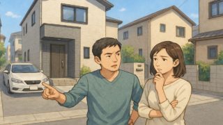 【泉佐野市】外構業者の探し方と選び方の基本|悪質業者を避ける5基準 泉佐野市で夫婦が外構業者の選び方と探し方を考えているイメージ