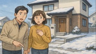 【上越市】外構工事でのトラブル5選|困ったとき頼れない業者とは? 上越市で夫婦が外構トラブルで困っているイメージ