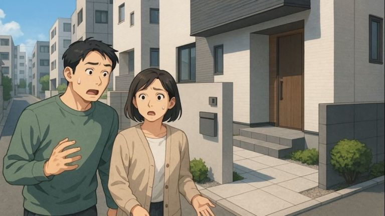 門真市で夫婦が外構トラブルで困っているイメージ