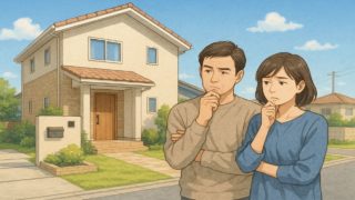 香川県で夫婦が外構業者の選び方と探し方を考えているイメージ