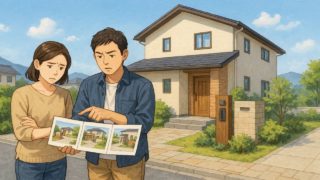 【各務原市】外構業者の選び方と探し方を解説|良いプランが出る5条件 各務原市で夫婦が外構業者の選び方と探し方を考えているイメージ