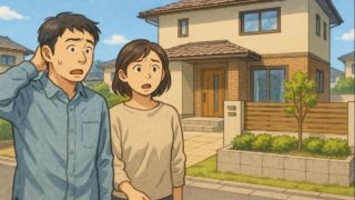 掛川市で夫婦が外構トラブルで困っているイメージ