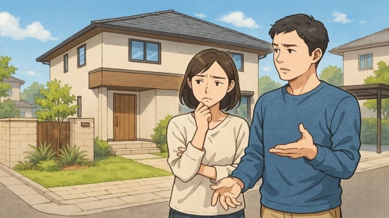 加古川市で夫婦が外構業者の選び方と探し方を考えているイメージ