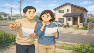 鎌ケ谷市で夫婦が外構見積もりで悩んでいるイメージ