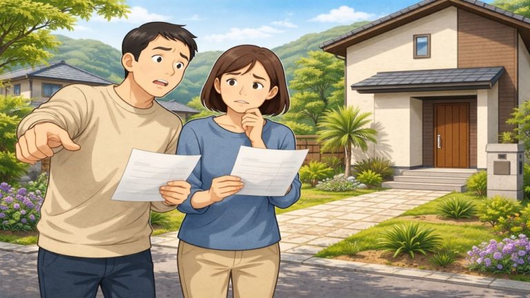 鎌倉市で夫婦が外構見積もりで悩んでいるイメージ