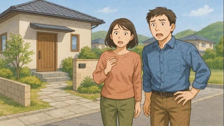 鎌倉市で夫婦が外構トラブルで困っているイメージ