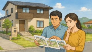 鹿屋市で夫婦が外構業者の選び方と探し方を考えているイメージ