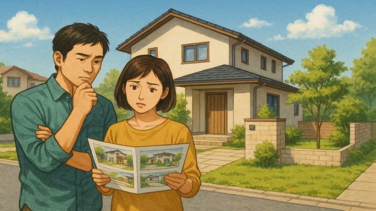 関西地方で夫婦が外構業者の選び方と探し方を考えているイメージ