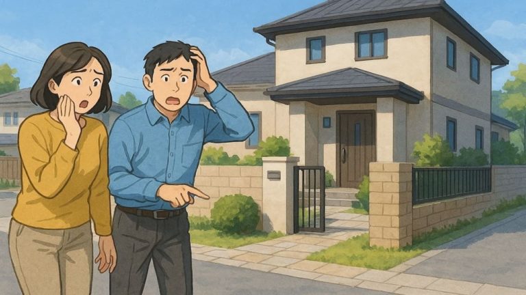 鹿沼市で夫婦が外構トラブルで困っているイメージ