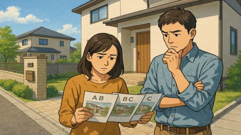 橿原市で夫婦が外構業者の選び方と探し方を考えているイメージ