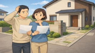 【柏市】外構見積もりの決め手5個|担当の力量が分かる質問集 柏市で夫婦が外構見積もりで悩んでいるイメージ