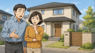 柏市で夫婦が外構トラブルで困っているイメージ