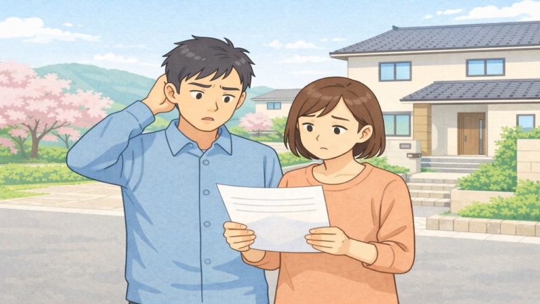 春日市で夫婦が外構見積もりで悩んでいるイメージ