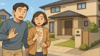 春日井市で夫婦が外構トラブルで困っているイメージ