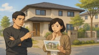 【春日部市】外構業者の選び方と探し方のコツ|提案力を見極める5要素 春日部市で夫婦が外構業者の選び方と探し方を考えているイメージ