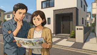 河内長野市で夫婦が外構業者の選び方と探し方を考えているイメージ