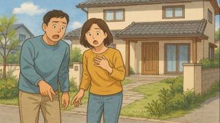 川越市で夫婦が外構トラブルで困っているイメージ