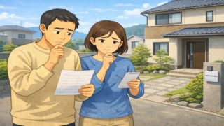 川西市で夫婦が外構見積もりで悩んでいるイメージ