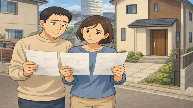 川崎市で夫婦が外構見積もりで悩んでいるイメージ