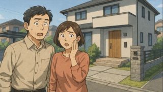 【川崎市】外構トラブルの典型例5つ|やり直し確定のNG例 川崎市で夫婦が外構トラブルで困っているイメージ