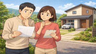 【君津市】外構見積もりのチェック項目5つ|工事範囲の漏れをゼロに 君津市で夫婦が外構見積もりで悩んでいるイメージ