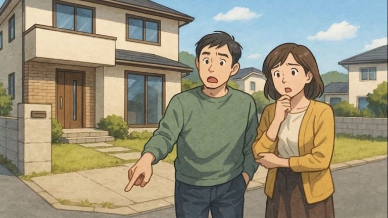 君津市で夫婦が外構トラブルで困っているイメージ