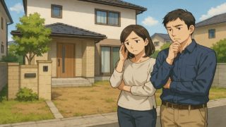 霧島市の外構工事の失敗にがっかりする夫婦のイメージ