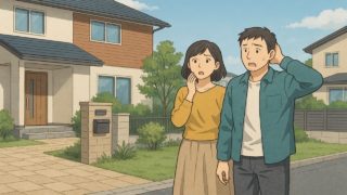 桐生市で夫婦が外構トラブルで困っているイメージ