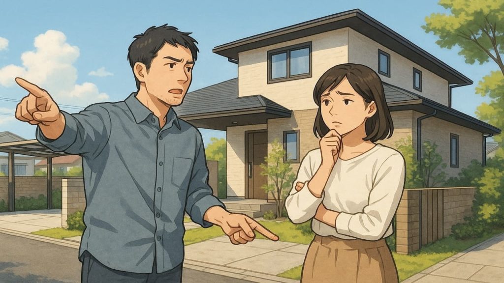 木更津市で夫婦が外構業者の選び方と探し方を考えているイメージ