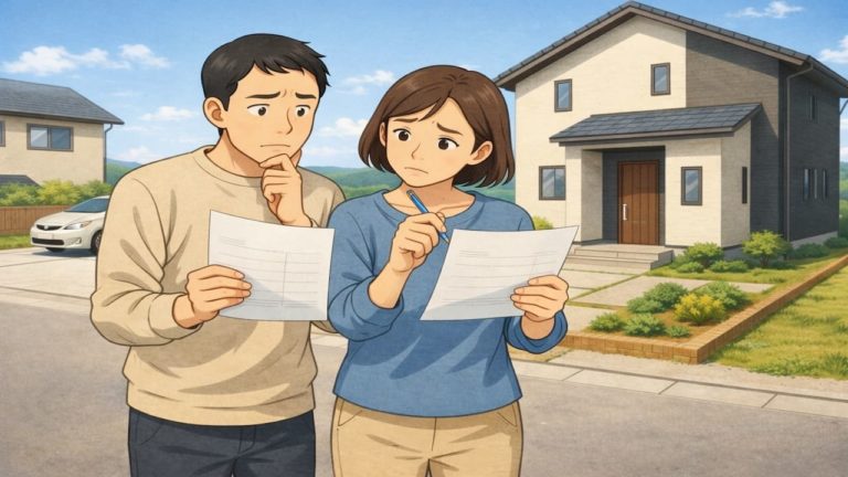 木更津市で夫婦が外構見積もりで悩んでいるイメージ