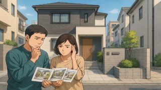 岸和田市で夫婦が外構業者の選び方と探し方を考えているイメージ