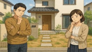 神戸市の外構工事の失敗にがっかりする夫婦のイメージ