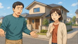 神戸市で夫婦が外構トラブルで困っているイメージ