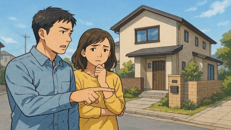 小平市で夫婦が外構業者の選び方と探し方を考えているイメージ