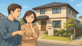 小金井市で夫婦が外構業者の選び方と探し方を考えているイメージ