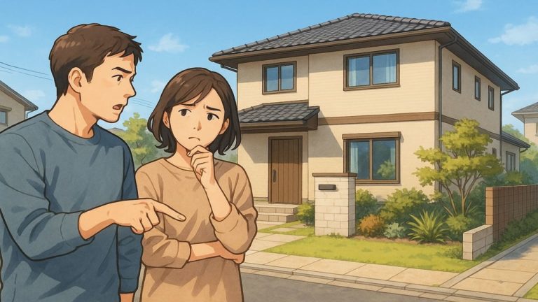 小金井市で夫婦が外構業者の選び方と探し方を考えているイメージ