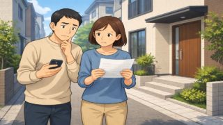 【国分寺市】外構見積もりのトラブル5選|工期が伸びる原因を先に潰す 国分寺市で夫婦が外構見積もりで悩んでいるイメージ