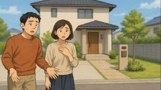 【小牧市】外構トラブルの5実例|放置すると後悔する落とし穴 小牧市で夫婦が外構トラブルで困っているイメージ