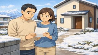 小松市で夫婦が外構見積もりで悩んでいるイメージ