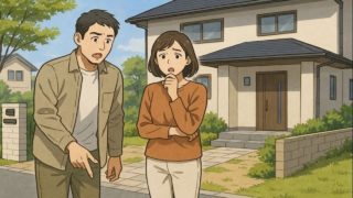 鴻巣市で夫婦が外構トラブルで困っているイメージ