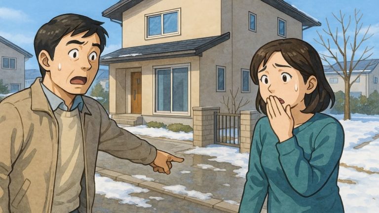 郡山市で夫婦が外構トラブルで困っているイメージ