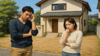 熊本県の外構工事の失敗にがっかりする夫婦のイメージ