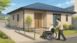 【呉市】外構バリアフリー化のポイント5個|どこから直すか迷わない計画 呉市の戸建てに施工されたバリアフリー外構のイメージ