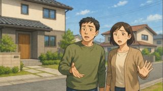 久留米市で夫婦が外構トラブルで困っているイメージ