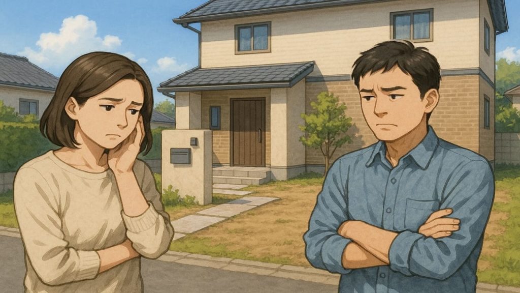 草津市の外構工事の失敗にがっかりする夫婦のイメージ 新築外構でありがちな失敗5つ｜共働き家庭が後悔するポイント 外構の失敗例5選｜クレームにつながりやすいパターン 外構工事でよくある失敗5つ｜将来のコストを見落とした決め方 庭まわりの外構失敗5パターン｜水やりが面倒になってしまう原因 外構費用で起こりがちな失敗5つ｜値引き交渉だけに集中する危険 新築外構でありがちな失敗5つ｜ローン計画と合わせた判断軸 庭のある外構の失敗5選｜使わない場所に金をかけた例 外構リフォームの失敗例5つ｜相談内容と完成形がずれるプロセス 外構の失敗例5選｜安さだけで選ばないための着眼点 外構の失敗例5選｜その場しのぎで決めて後悔する流れ 新築外構でありがちな失敗5つ｜本体価格に隠れた費用の見抜き方 外構デザインの失敗例5選｜写真重視で決めてしまったケース 外構工事でよくある失敗5つ｜ハウスメーカー任せにした結果 新築外構でありがちな失敗5つ｜数年後に手入れが追いつかない例 外構費用で起こりがちな失敗5つ｜予算オーバーを防ぐ視点 外構レイアウトの失敗5コ｜玄関まわりがごちゃついて見える原因 庭まわりの外構失敗5パターン｜生活感が出すぎてしまう配置 外構工事でよくある失敗5つ｜共働きでも使いやすい外回りの条件 駐車場まわりの外構失敗5選｜車の買い替えで困るつくり 外構工事でよくある失敗5つ｜図面が分からないまま進めたケース